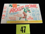 1977 Rose Bowl Ticket Stub Usc Vs. Michigan Wolverines