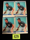(4) 1984 Fleer #131 Don Mattingly Rc Rookie Cards