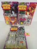 Lot (3) Toybiz Iron Man Series Action Figures Sealed On Card