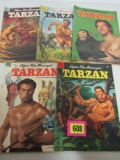 Lot (5) 1950's Dell Tarzan Comics