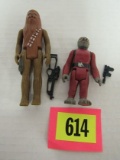 (2) Vintage 1978 Star Wars Complete Figures Chewbacca, Snaggletooth