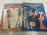 (2) Unused Paper Doll Books Marilyn Monroe, Katy Keene