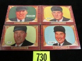 Lot (4) 1955 Bowman Umpire Cards #250, 258, 260, 317