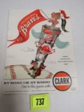 1958 Milwaukee Braves Vs. Pittsburgh Pirates Scorebook Aaron, Clemente !