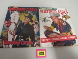 1950 Cole Bros. Circus Hopalong Cassidy Program+ Western Stars Magazine