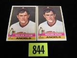 (2) 1976 Topps #330 Nolan Ryan Cards