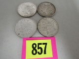 Lot (4) 1921 Morgan Silver Dollars (90% Silver)