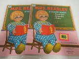 (2) Rare 1972 Mrs. Beasley Sticker Books