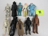 Lot (10) Vintage 1970's/80's Star Wars Figures Not Complete