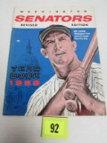 1958 Washington Senators Baseball Yearbook