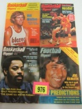 (4) 1970's Basketball & Football Digest Magazines