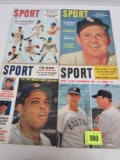 (4) 1950's/60's Sport Magazines Williams, Mays, Jackie Robinson Covers