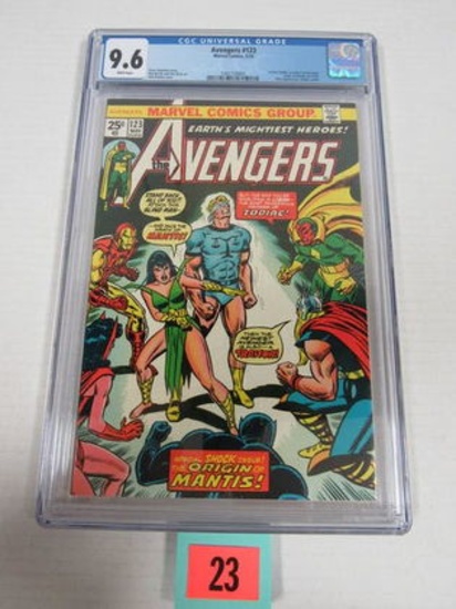 Avengers #123 (1974) Key Origin Of Mantis Gotg Cgc 9.6