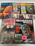 Lot (5) Silver Age Horror/sci-fi Magazines Incl. Monster World #1