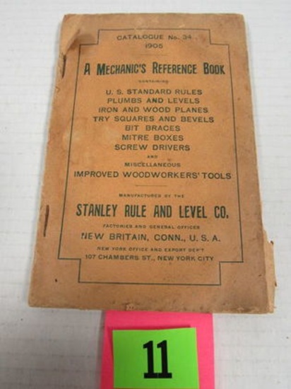 Rare 1905 Stanley Rule & Level Co. Tool Catalog