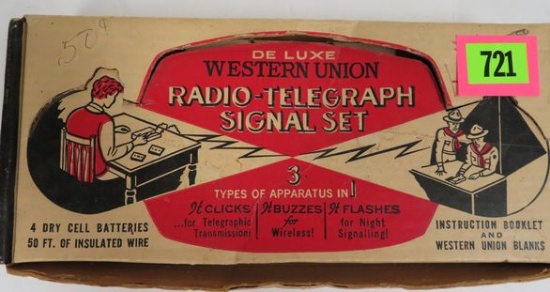 Vintage Western Union Radio - Telegraph Signal Set Toy no. 200