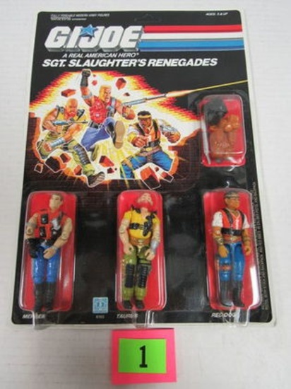 Vintage 1987 Gi Joe Sgt. Slaughter's Renegades 3-pack Sealed Moc