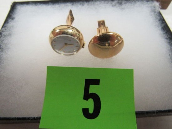 Rare Lecoultre 14k Gold Watch Cuff Links Set (15 Grams)