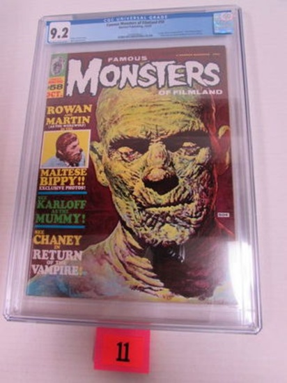 Famous Monsters Of Filmland #58 (1969) Karloff Mummy Cover Cgc 9.2