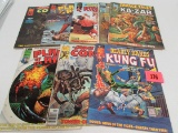Lot (8) Bronze Age Marvel/ Curtis Magazines Apes, Kung Fu, Conan+