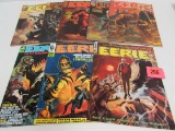 Lot (8) Silver Age Eerie Warren Horror Issues