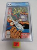 Silver Surfer V3 #34 (1990) Key 1st Infinity Gauntlet Cgc 9.4