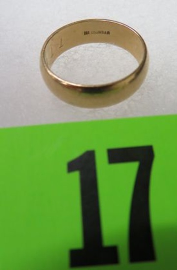 Excellent 10K Gold Band Ring, Total wt. 5.2g