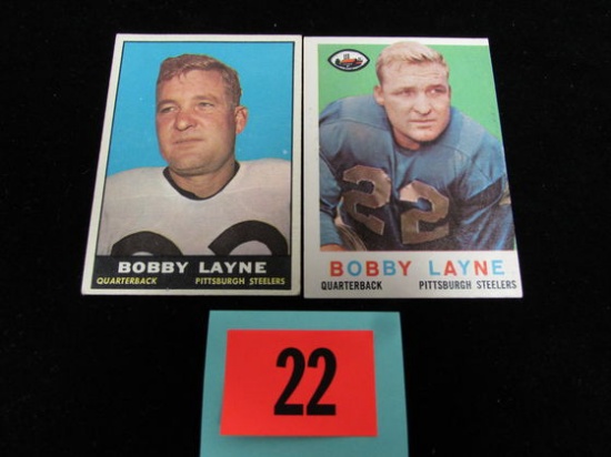 1959 & 1961 Topps Football Bobby Layne Cards