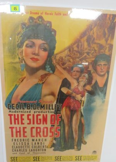 Great! 1932 "Sign of the Cross" One Sheet Movie Poster