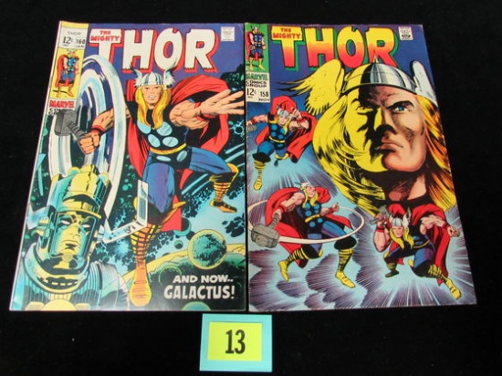 Thor #158 & 160 Silver Age Marvel