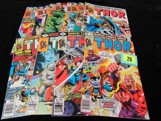 Thor Bronze Age Marvel Lot (16) #286 To 305