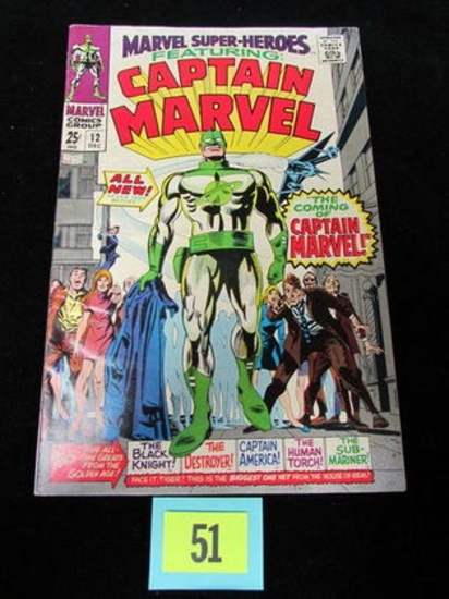 Marvel Super-heroes #12 (1967) Key 1st Appearance Captain Marvel