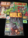 The Hulk #14, 15, 20 (1979) Bronze Age Marvel Magazines