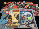 Lot (9) Bronze Age Marvel Magazines Moon Knight, Hulk, Kung-fu+