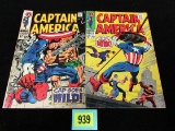 Captain America #105 & 106 (1968) Silver Age Marvels