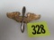 Wwii Army Air Cadet Cap Badge (wing And Prop)