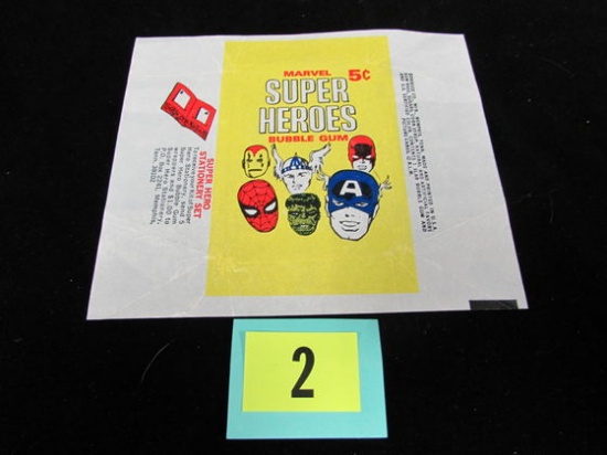 1966 Donruss Marvel Super Heroes Trading Card Wrapper