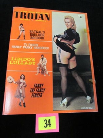 Vintage 1966 Trojan Vol. 4, #3 Men's Pin-up/ Girlie Obscure Magazine
