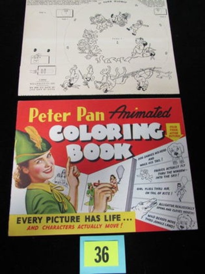 1943 Peter Pan Peanut Butter Animated Coloring Book Premium