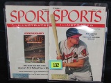 1955 & 1956 Sports Illustrated Magazines (adcock Cover, 1 Yr Anniversary Cover)