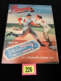 1950 Boston Braves Baseball Scorebook/ Program Vs. Phillies