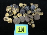 Lot Of Antique Us Military Uniform Buttons (1800's-wwii)