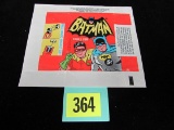 Original 1966 Topps Batman Trading Cards Wrapper