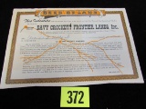 1950's Davy Crockett (pop-rite Popcorn) Premium Land Deed