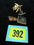 Vintage Nasa Employee Ume-2 Satelite & Space Shuttle Tie Bar & Tie Tack