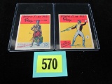 (2) 1937 R21 Wolverine Gum Ripley's Believe It Or Not Cards (#1, #19)