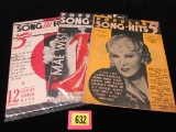 (3) 1930's Mae West Song Books