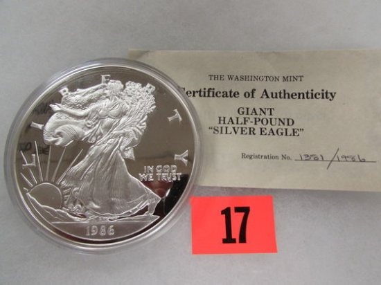 1986 Half Pound (8oz) Silver Eagle