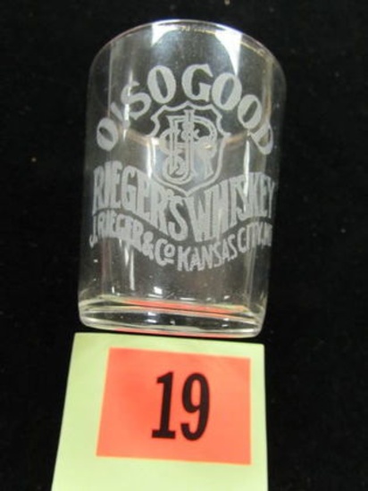 Rieger's Whiskey Pre-prohibition Shot Glass