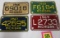 Collection of Vintage Michigan Motorcycle License Plates Inc 1966, 1967, 1968, 1969